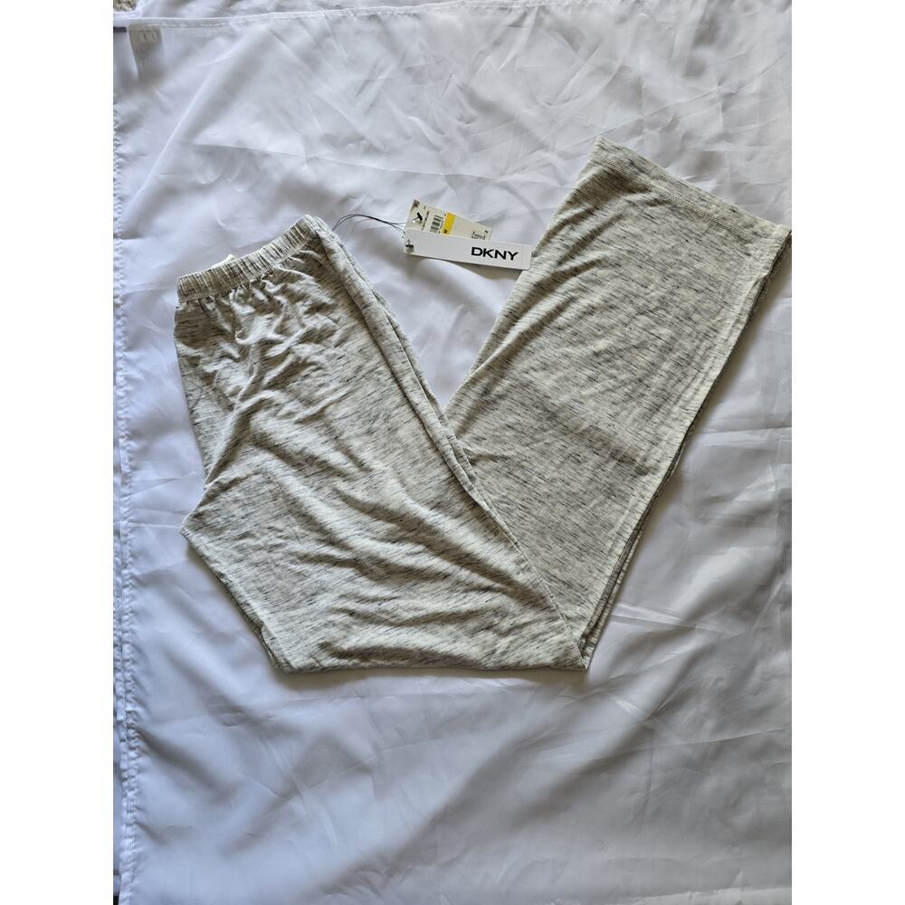 NWT DKNY  Beige Gray Modal Spandex Elastic Waist Sweatpants M